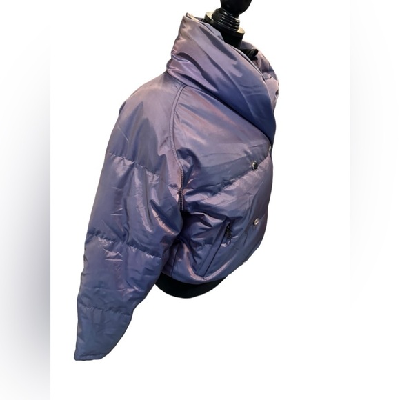 NILS Iridescent Purple Puffer Shall Winter Jacket  Women's size 8 - Picture 16 of 16